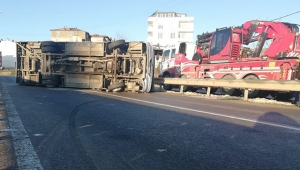Ordu'da işçi servis midibüsü devrildi: 12 yaralı