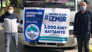 Kayseri Büyükşehir'den İzmir'e 3 Bin Battaniye 