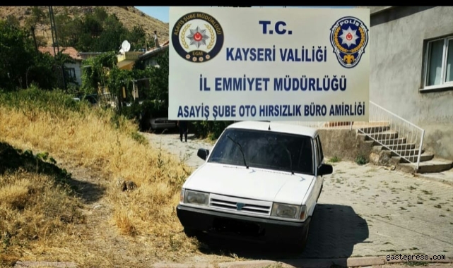 Çalıntı otomobil polis ekipleri tarafından bulundu!