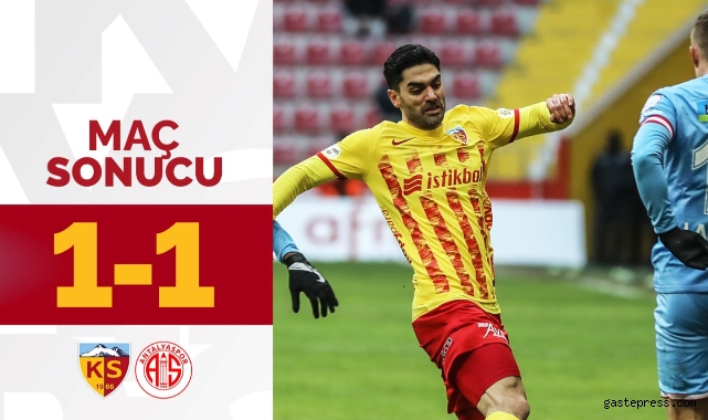Kayserispor, sahasında Antalyaspor’la berabere kaldı: 1-1