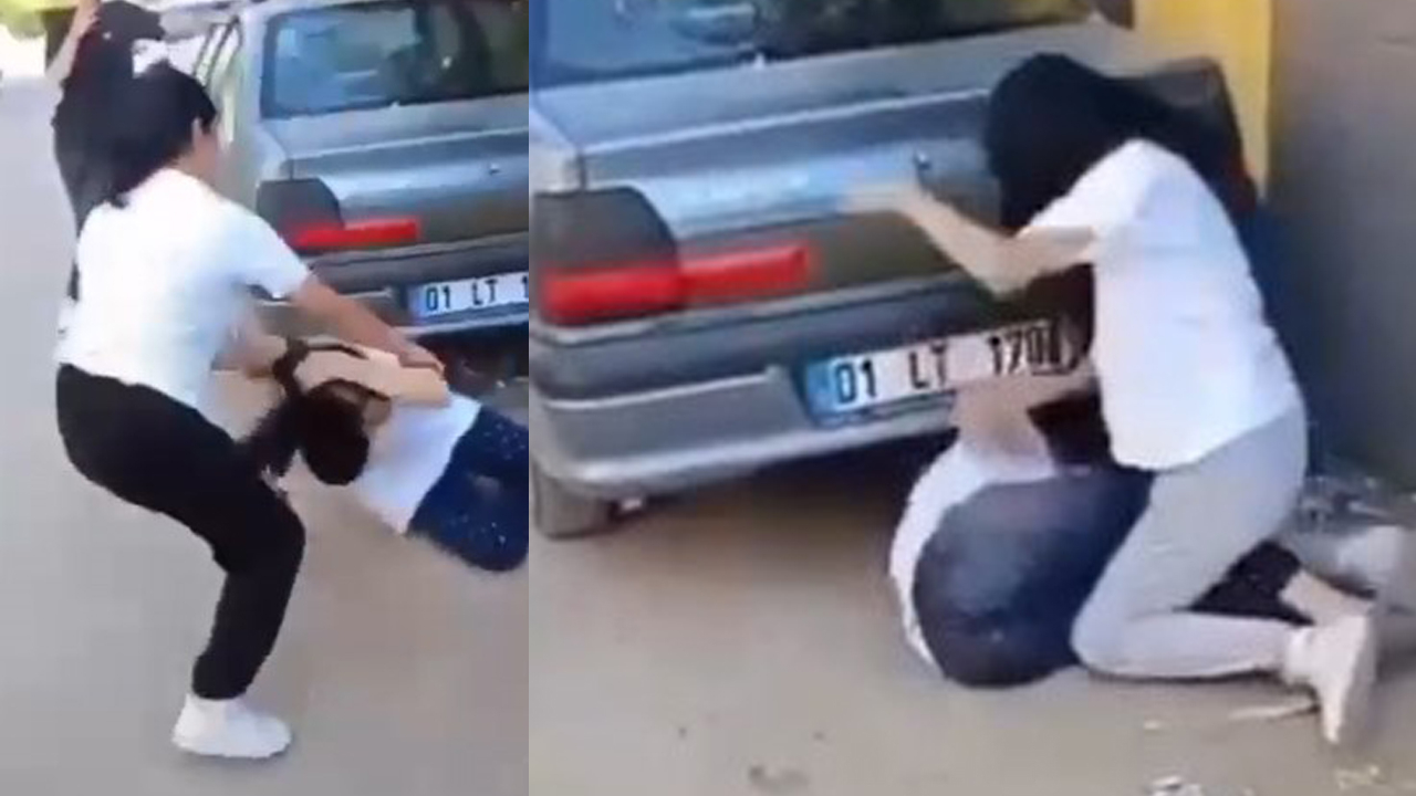 Kızların ‘küfür' kavgası kamerada!