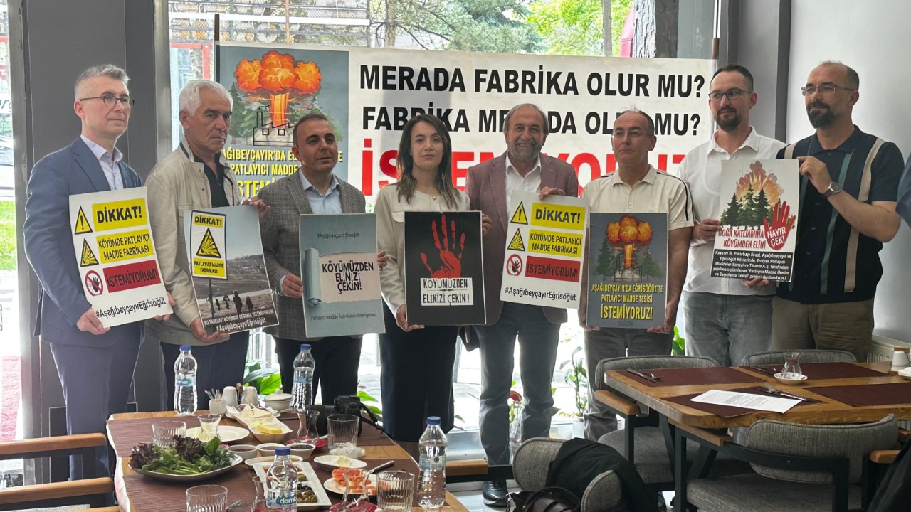 Merada yapılmak istenen patlayıcı tesisine tepki!