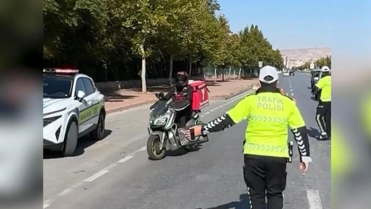 Kayseri'de 356 motosiklet sorgulandı: 7 araç trafikten men edildi!