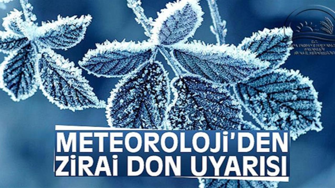 Kayseri İçin Zirai Don Uyarısı!