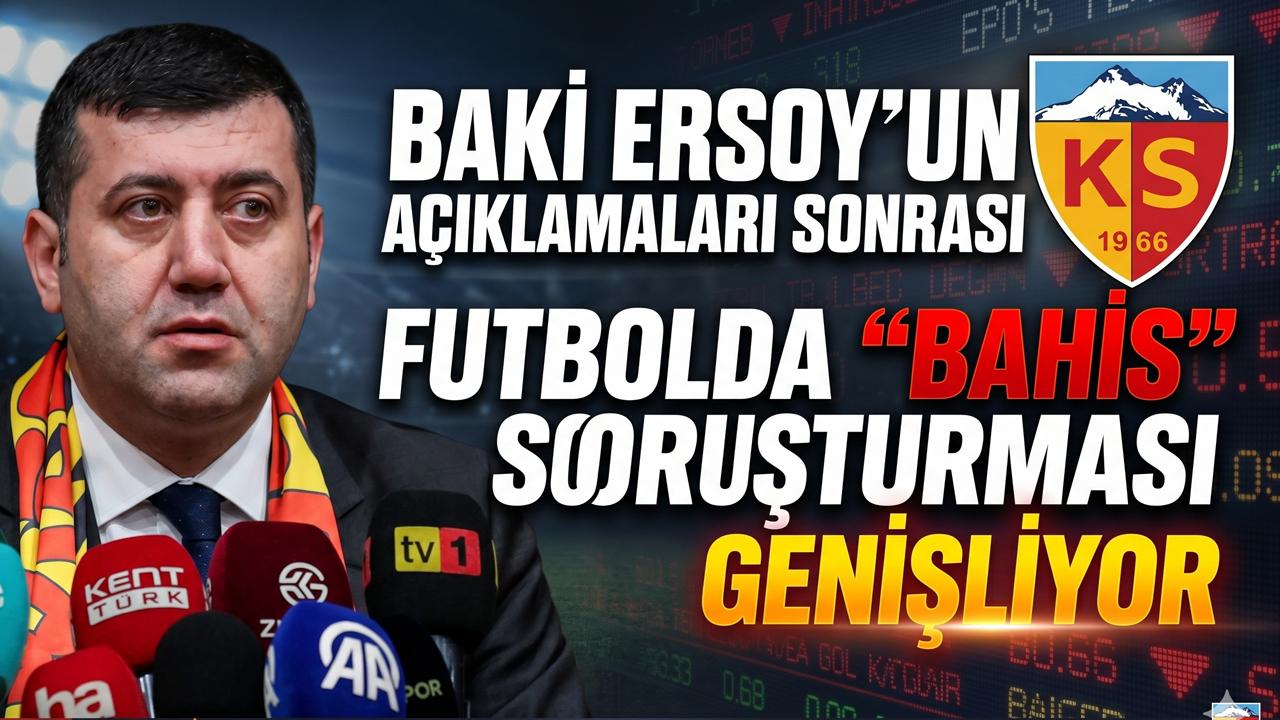 Baki Ersoy’un Açıklamaları Sonrası Futbolda “Bahis” Soruşturması Genişliyor!
