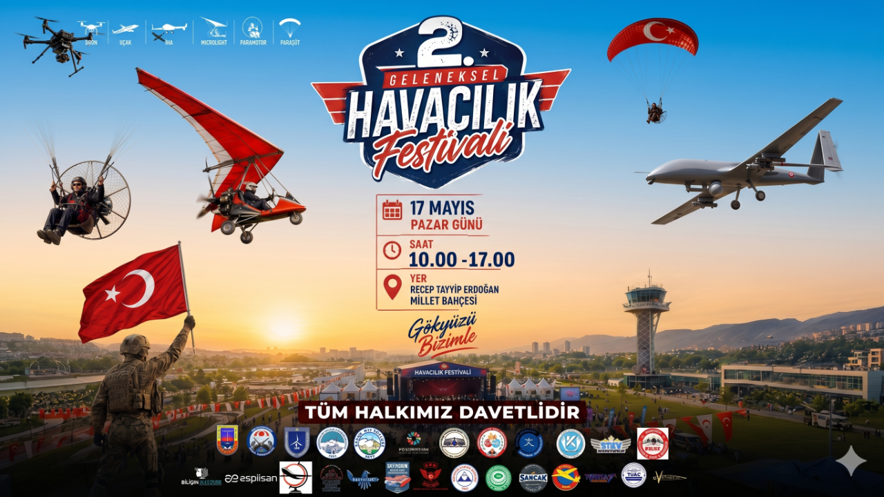 Kayseri’de Gökyüzü Heyecanı: 2. Geleneksel Havacılık Festivali Başlıyor!