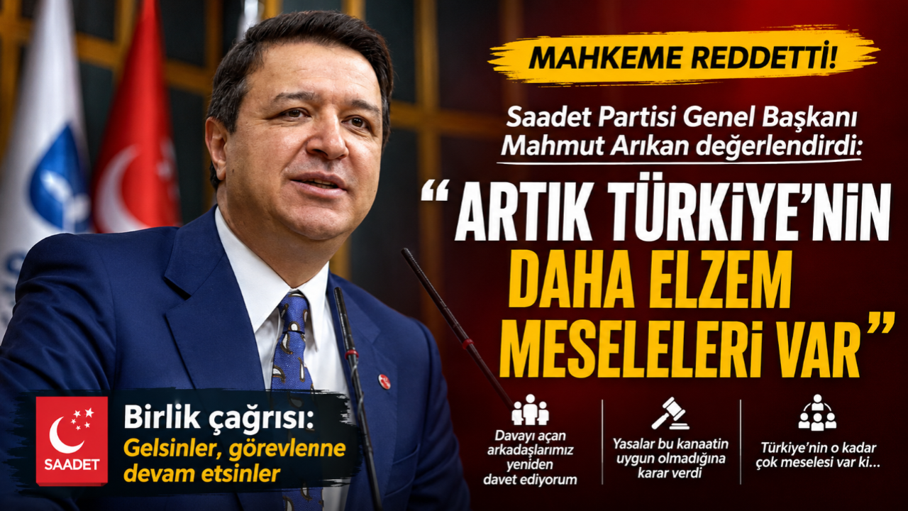 Mahmut Arıkan’dan birlik çağrısı: “Türkiye’nin daha elzem meseleleri var”