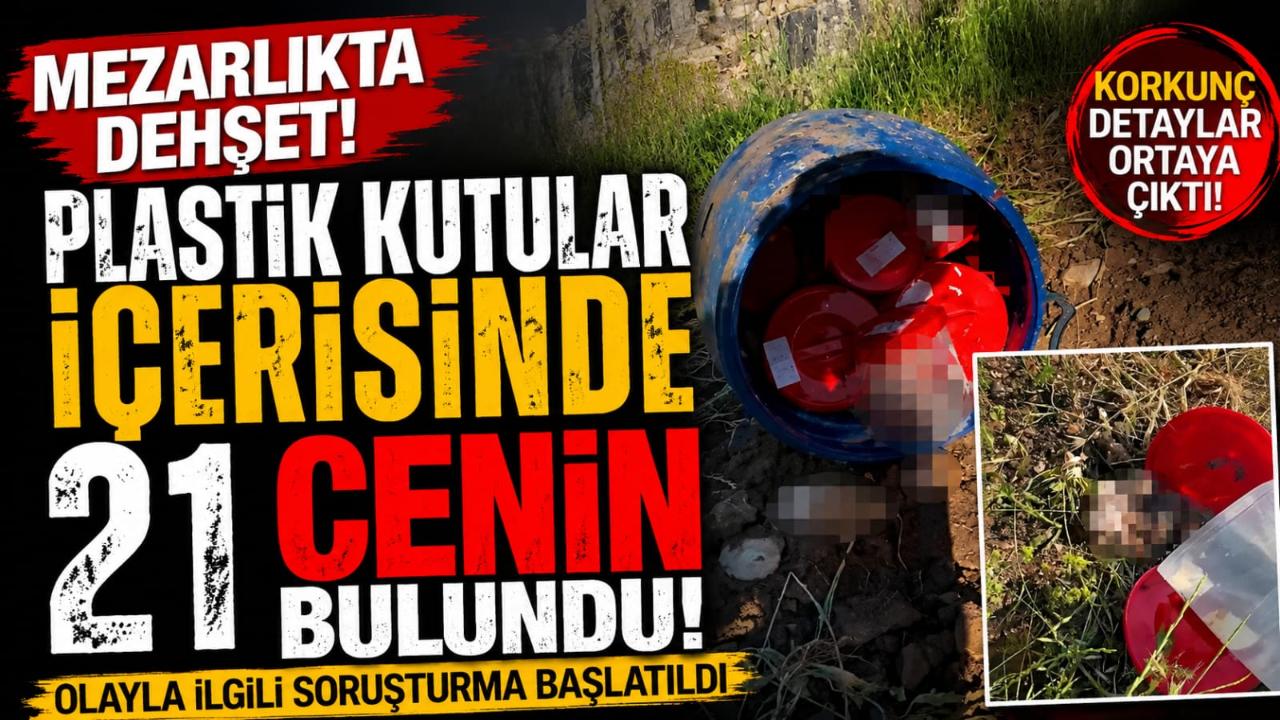 Mezarlıkta Dehşet! Plastik Kutular İçerisinde 21 Cenin Bulundu!