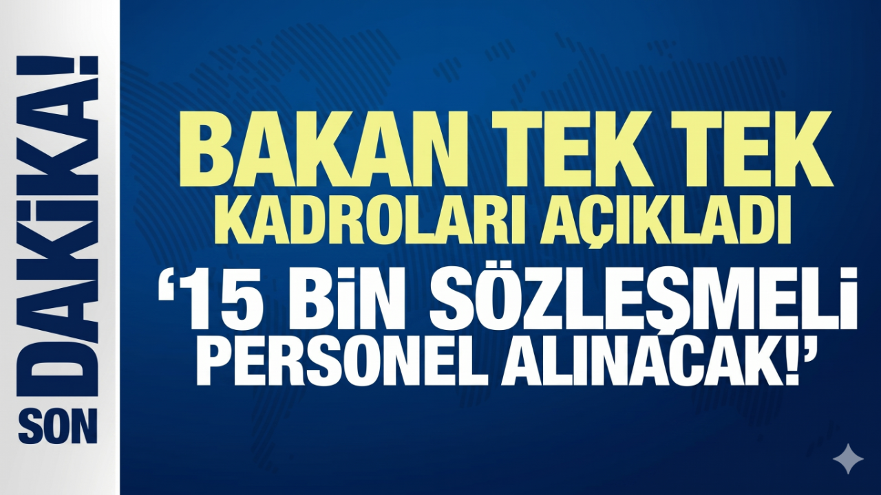 SON DAKİKA: Adalet Bakanlığı’na 15 bin sözleşmeli personel alımı