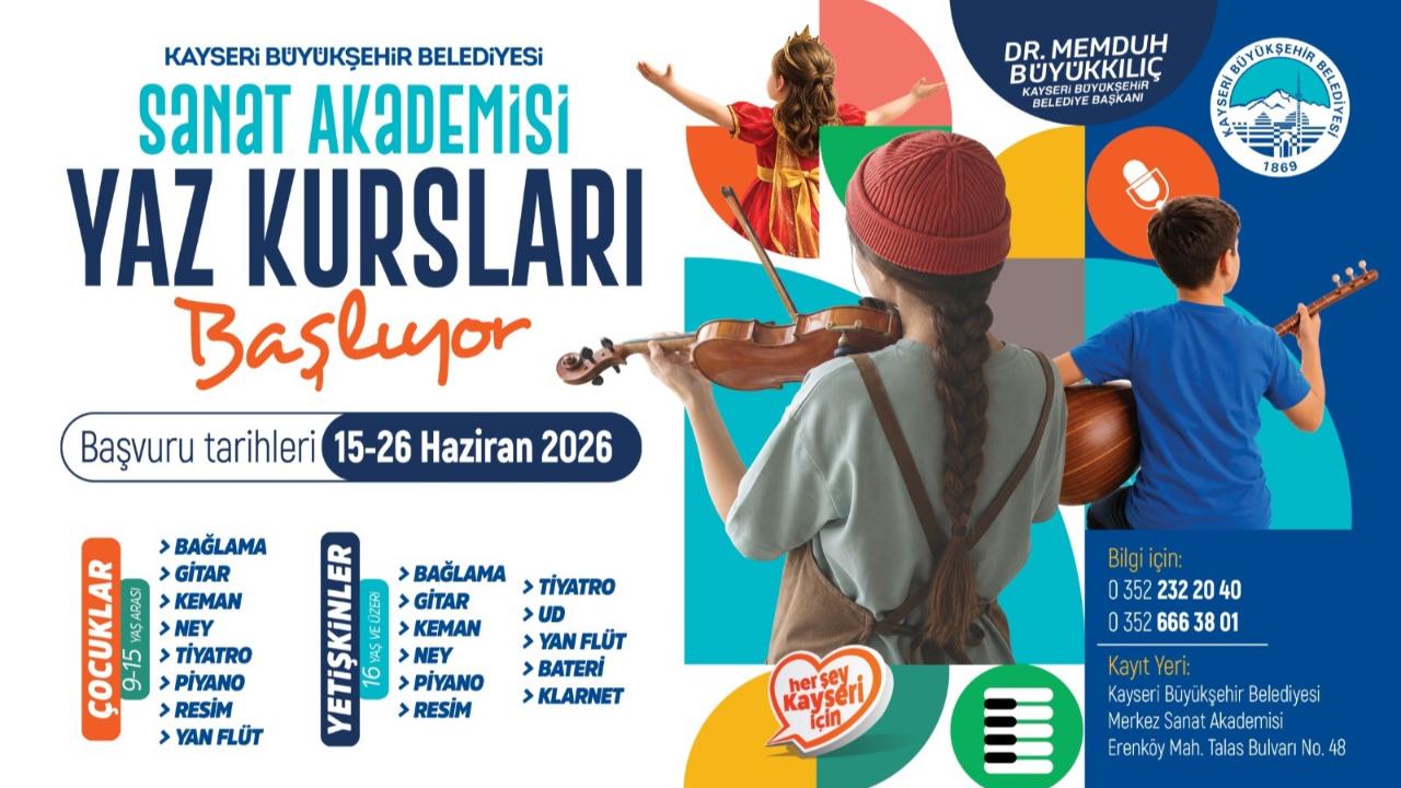 Büyükşehir Konservatuarı'nda Yaz Kursları İçin Kay