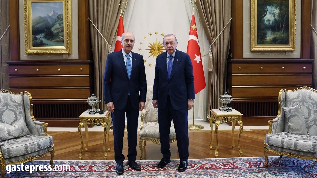 Cumhurbaşkanı Erdoğan, TBMM Başkanı Kurtulmuş’u Kabul Etti