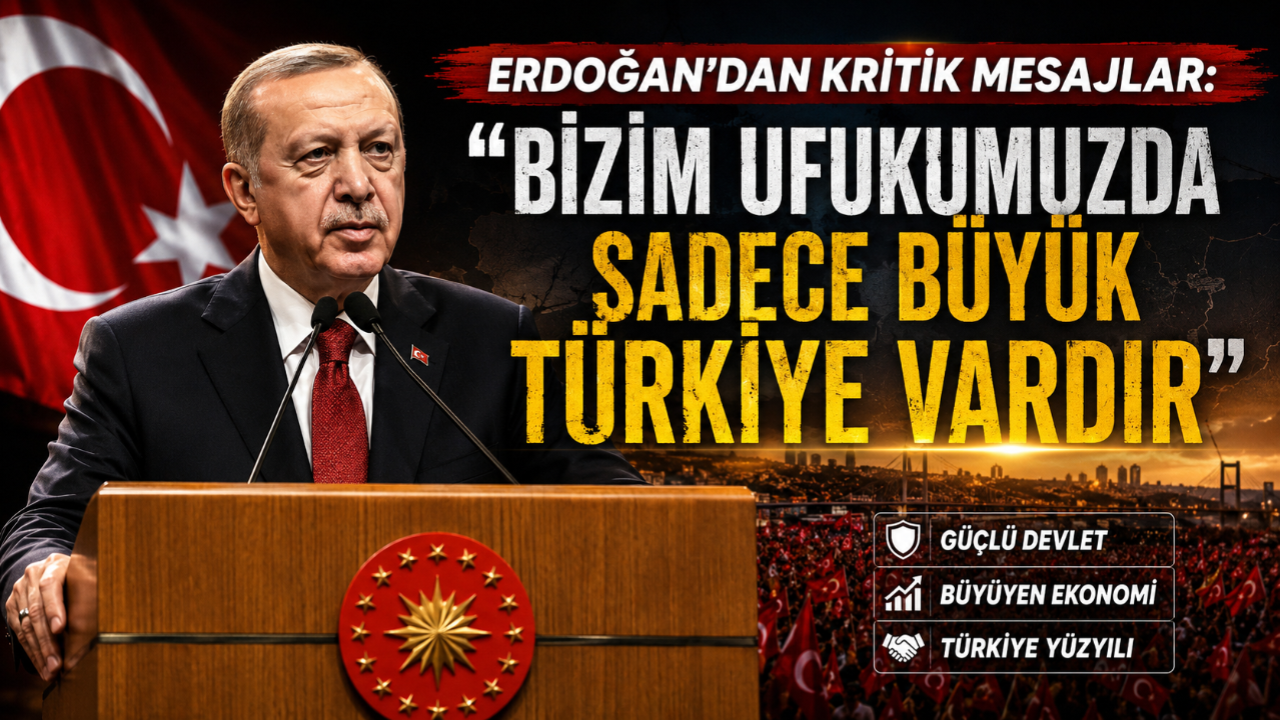 Erdoğan’dan Kritik Mesajlar: "Bizim Ufkumuzda Sadece Büyük Türkiye Vardır"