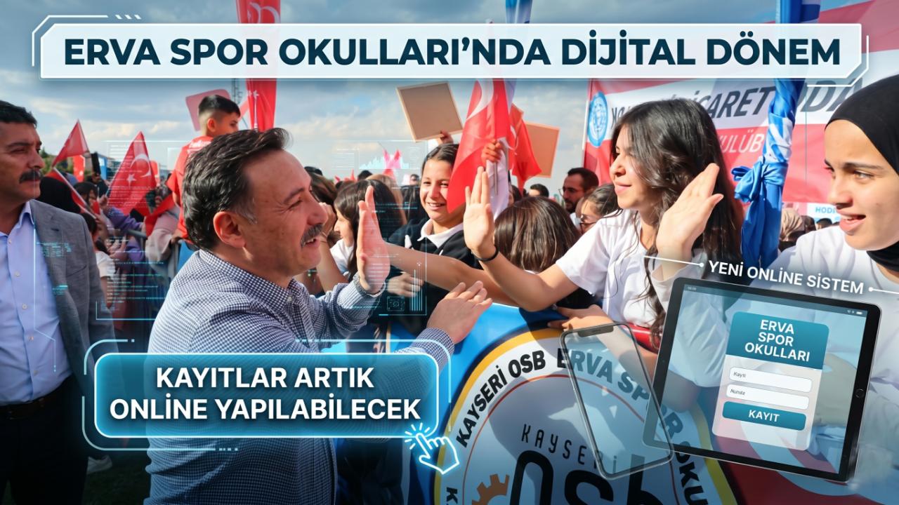 ERVA Spor Okulları’nda Dijital Dönem: Kayıtlar Artık Online Yapılabilecek!