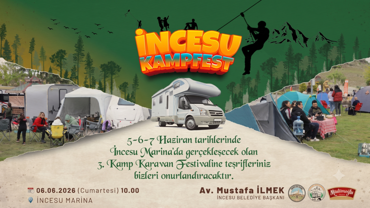 İncesu Marina 3. Kamp ve Karavan Festivali İçin Geri Sayım Başladı!