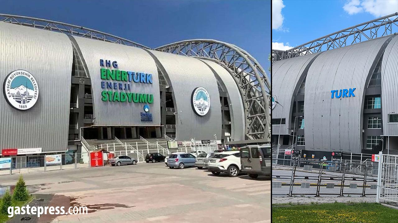 Stat isim sponsorluğu sona erdi! Kayserispor Stadı yeniden Kadir Has Stadı oldu!