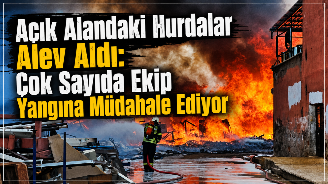 Açık Alandaki Hurdalar Alev Aldı: Çok Sayıda Ekip Yangına Müdahale Ediyor!
