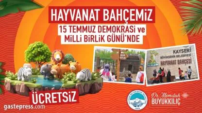 Büyükşehir Hayvanat Bahçesi 15 Temmuz’da Ücretsiz Ziyaret Edilebilecek!