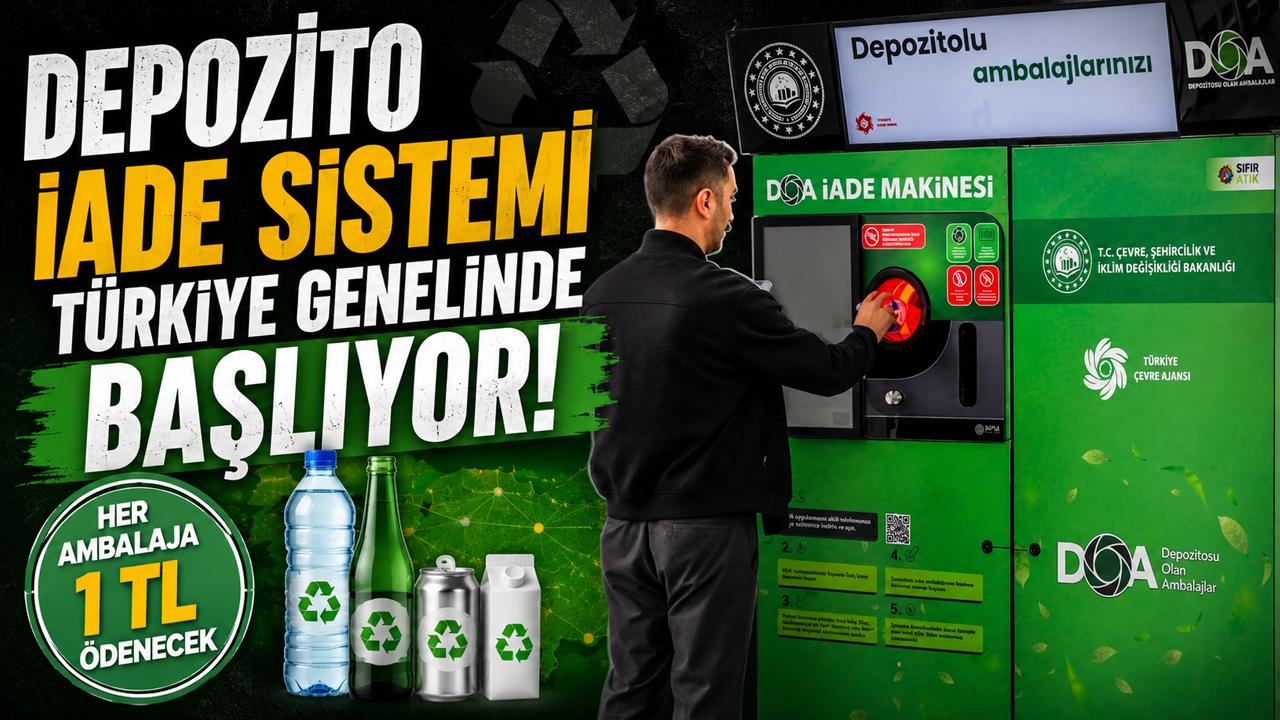 Depozito iade sistemi Türkiye genelinde başlıyor! Her ambalaja 1 TL ödenecek!
