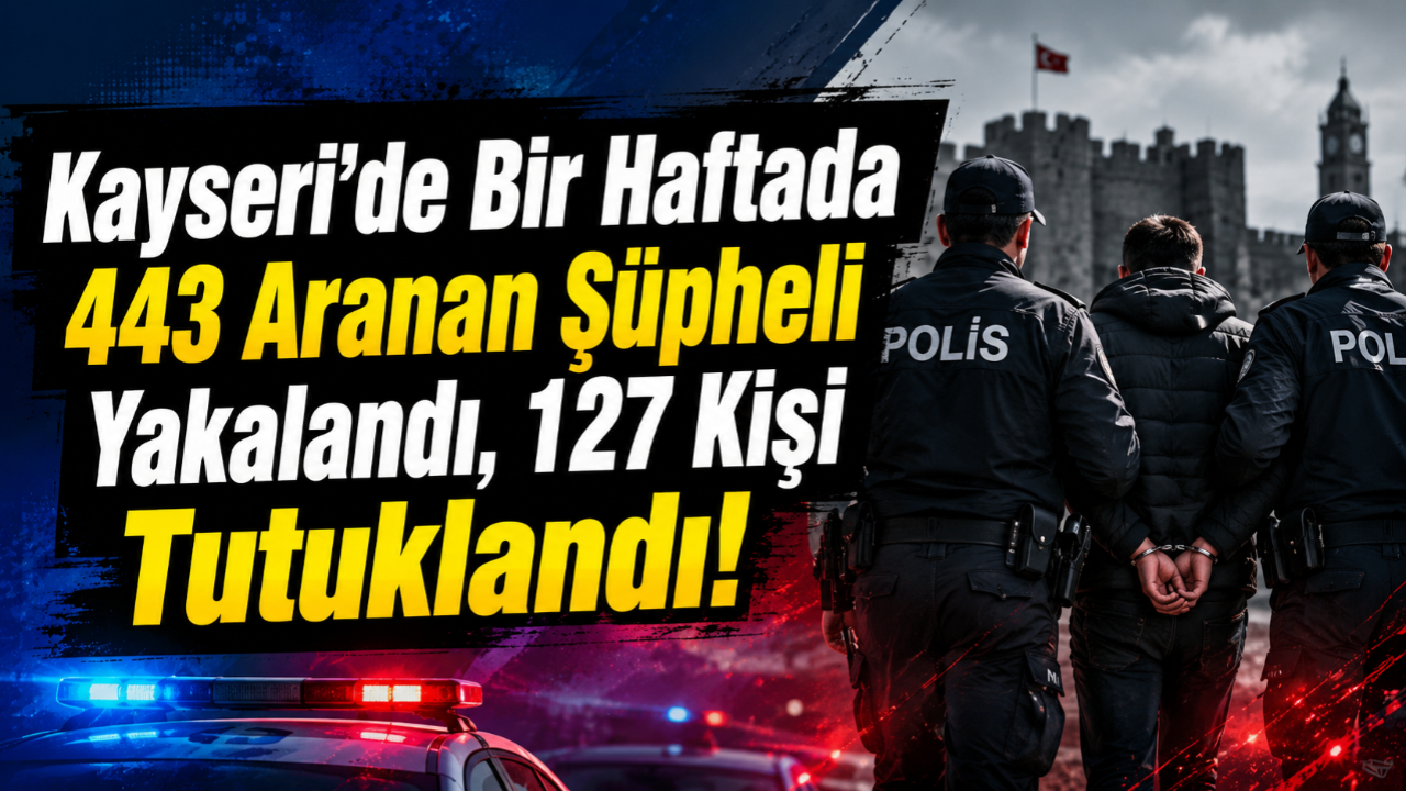 Kayseri'de Bir Haftada 443 Aranan Şüpheli Yakalandı, 127 Kişi Tutuklandı!