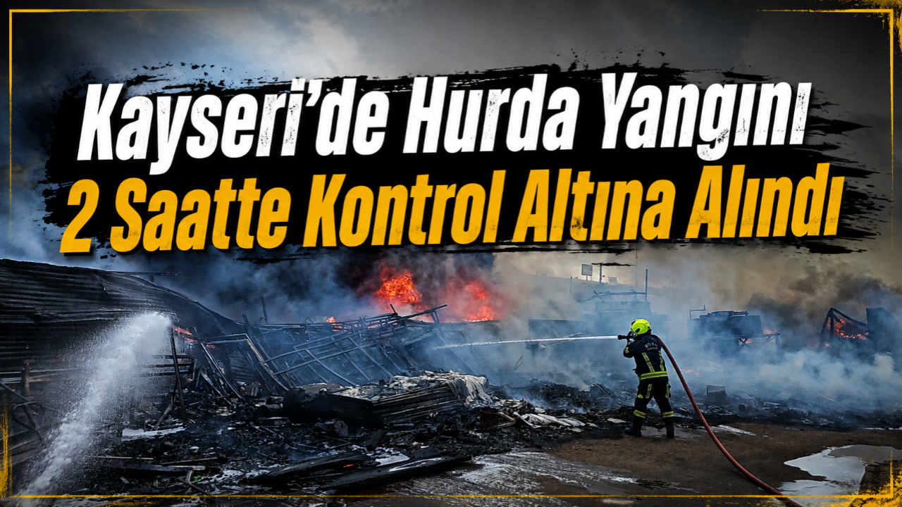 Kayseri'de Hurda Yangını 2 Saatte Kontrol Altına Alındı!