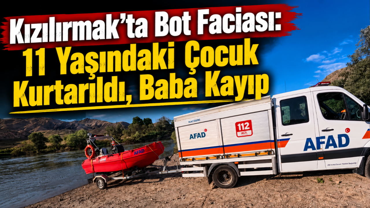 Kızılırmak'ta Bot Faciası: 11 Yaşındaki Çocuk Kurtarıldı, Baba Kayıp!
