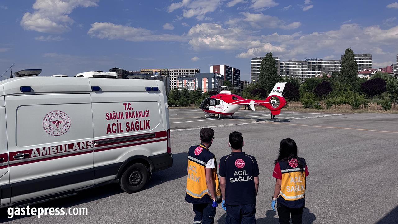 Pınarbaşı'nda beyin kanaması geçiren hasta ambulans helikopterle ERÜ'ye sevk edildi!