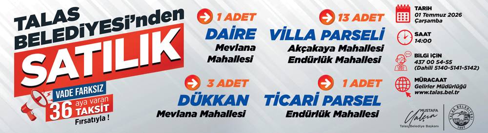 TALAS BELEDİYESİ RESMİ REKLAM