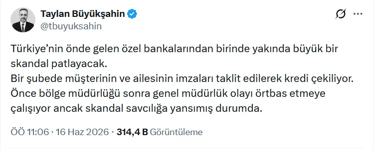Özel Bir Bankaya Yönelik Usulsüzlük İddiaları Ortalığı Karıştırdı!
