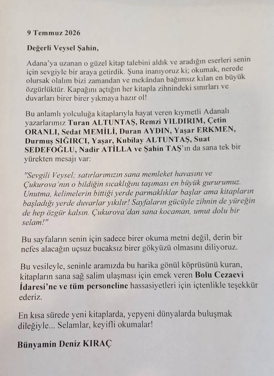 Parmaklıkları Kitaplar Aştı: Adana'dan Bolu Cezaevi'ne Umut Köprüsü!